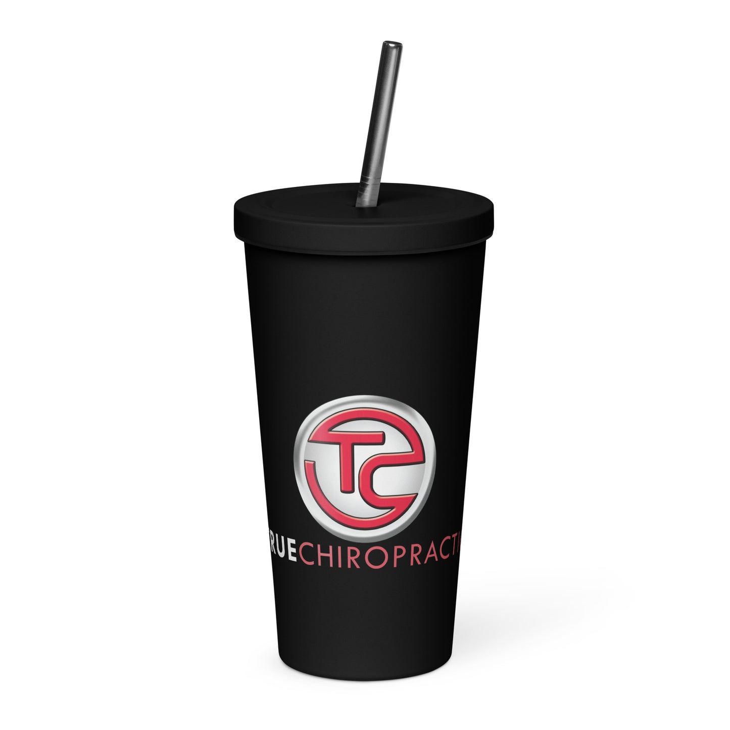 Insulated tumbler with a straw