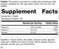 Cataplex® D, 360 Tablets, Rev 06 Supplement Facts