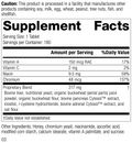 Cataplex® GTF, 180 Tablets, Rev 03 Supplement Facts